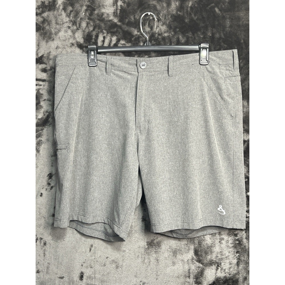 Hook & Tackle Men's Size: 40 Gray Performance Fishing‎ Shorts Stretch